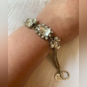 White‎ House Black Market Jeweled Silver Tone Bracelet with Crystals